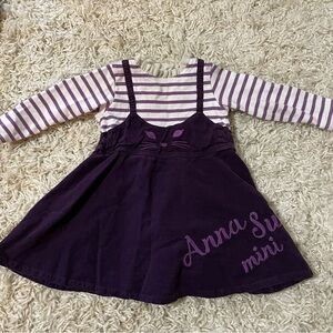 Anna Sui mini purple cat dress size 90